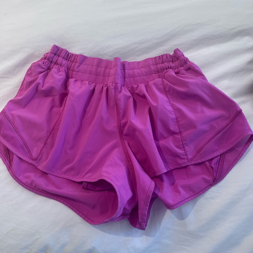 Sonic pink hotty hot lululemon size 10 shorts
